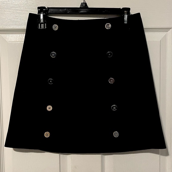 Michael Kors Dresses & Skirts - Michael Kors Black Mini Skirt Buttons Size 2